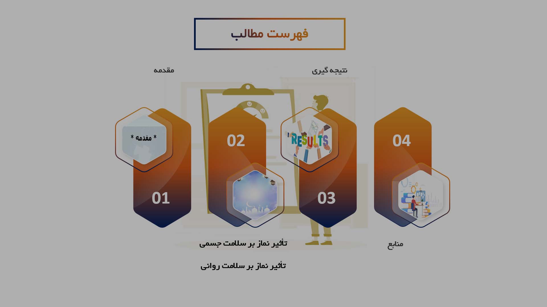 پاورپوینت در مورد تأثیر نماز بر سلامت جسمی و روانی